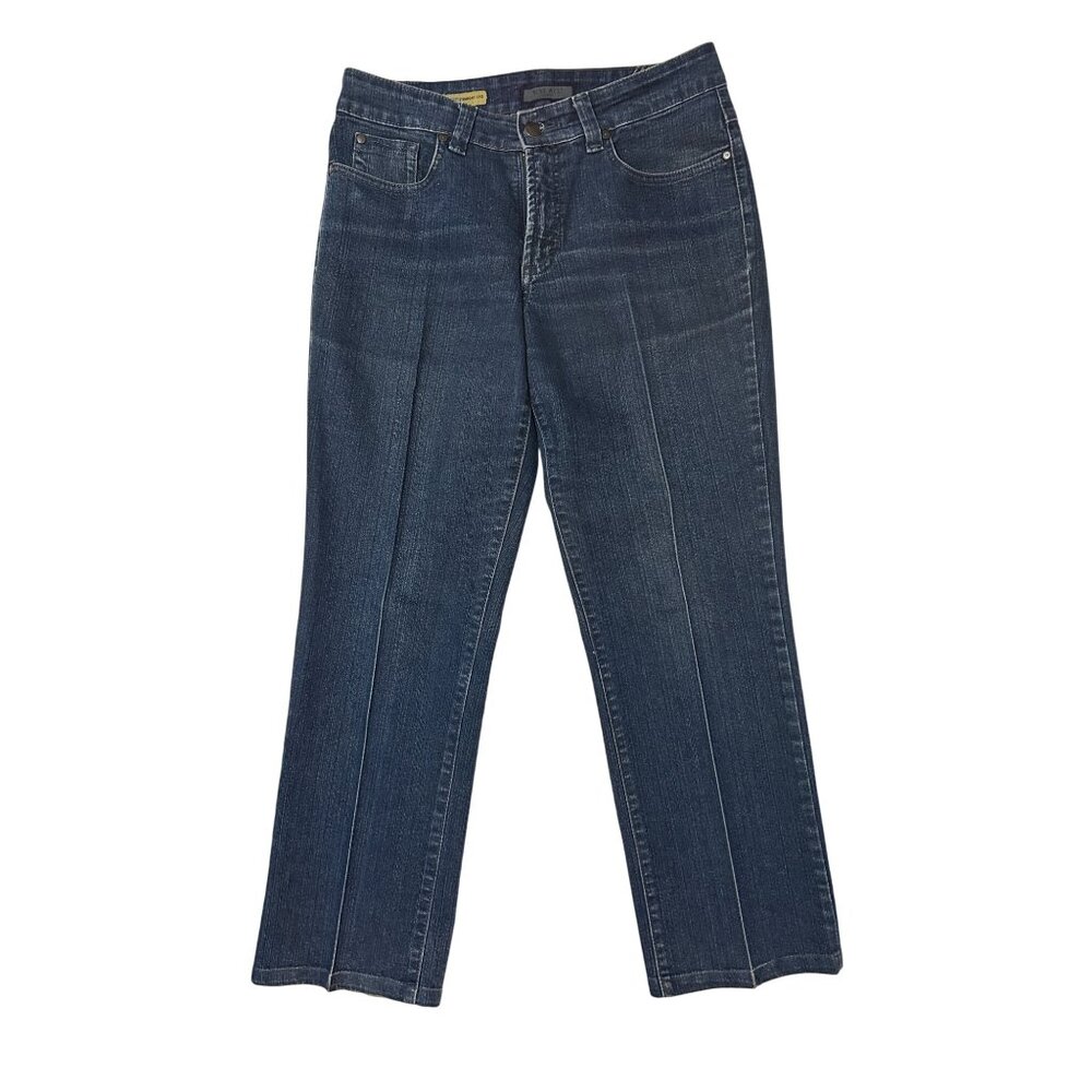 Nine West Womens Broadway Fit Straight Leg Jeans Size 8/28 Blue Denim 1793